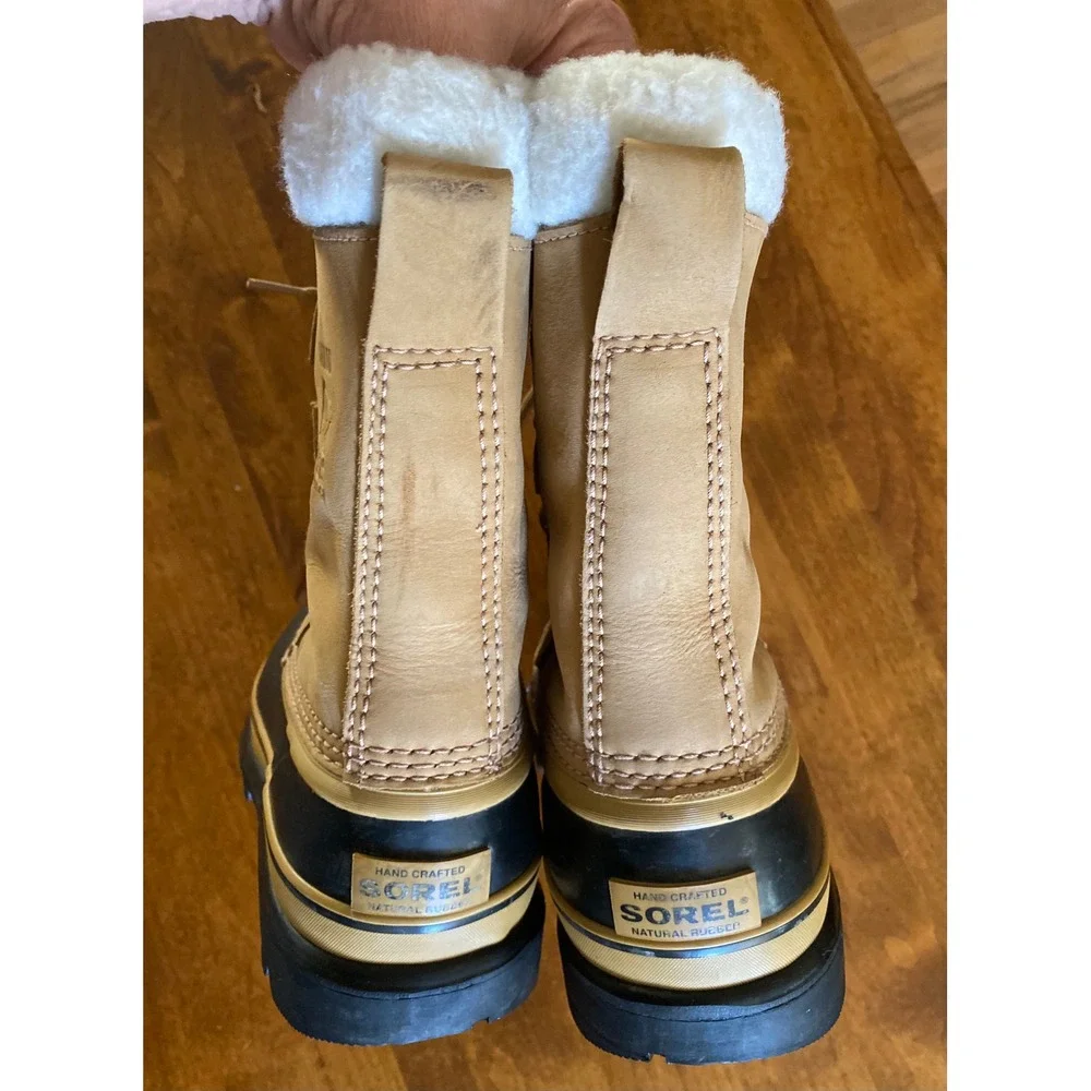 Sorel Caribou Waterproof Winter Snow Boots Buff Tan NL1005-280 Womens 6